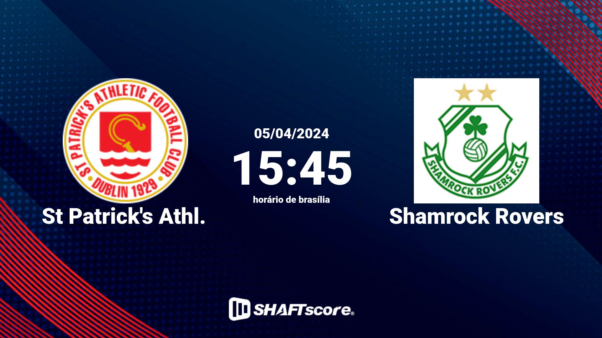 Estatísticas do jogo St Patrick's Athl. vs Shamrock Rovers 05.04 15:45