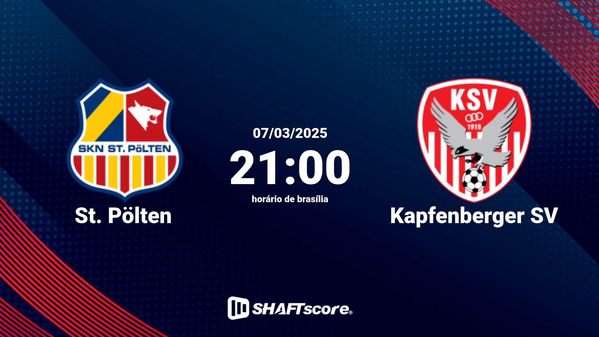 Estatísticas do jogo St. Pölten vs Kapfenberger SV 07.03 21:00