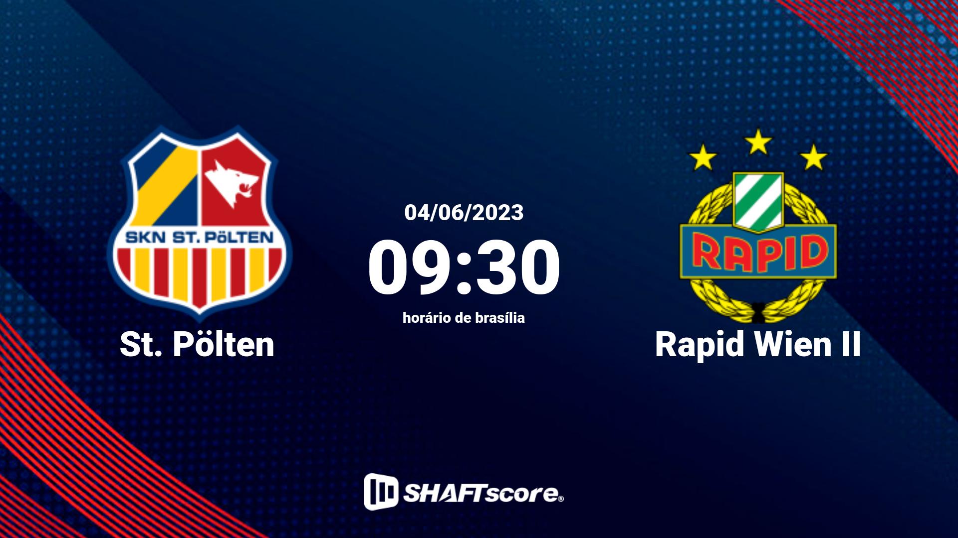 Estatísticas do jogo St. Pölten vs Rapid Wien II 04.06 09:30