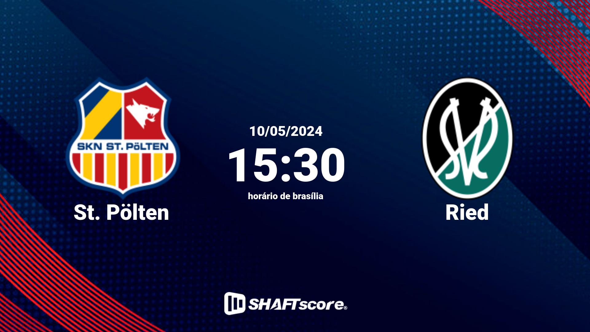 Estatísticas do jogo St. Pölten vs Ried 10.05 15:30