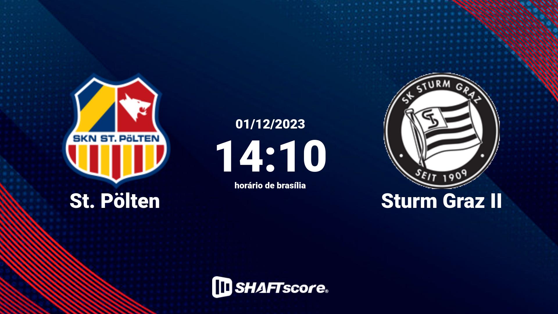 Estatísticas do jogo St. Pölten vs Sturm Graz II 01.12 14:10