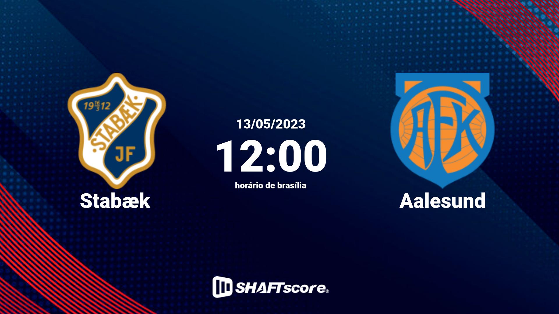 Estatísticas do jogo Stabæk vs Aalesund 13.05 12:00