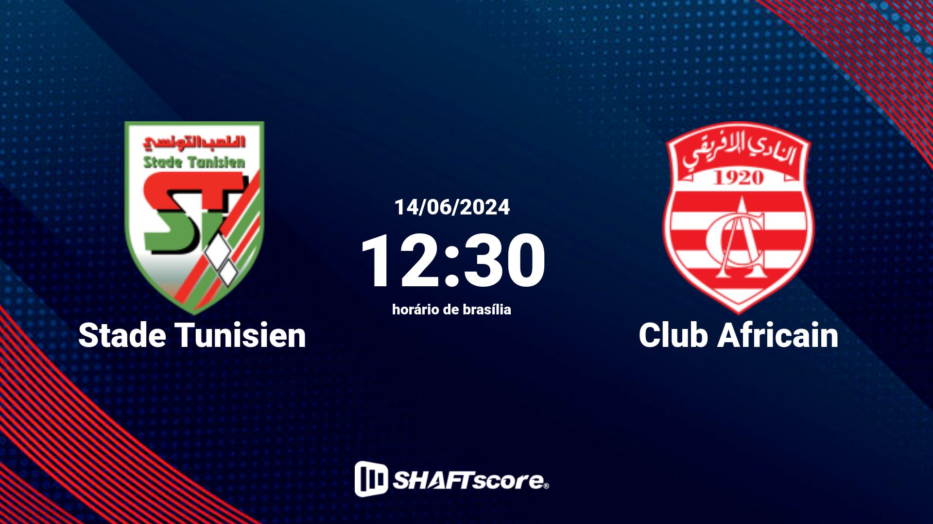 Estatísticas do jogo Stade Tunisien vs Club Africain 14.06 12:30