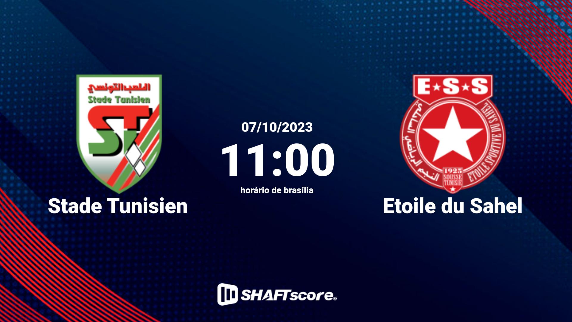 Estatísticas do jogo Stade Tunisien vs Etoile du Sahel 07.10 11:00