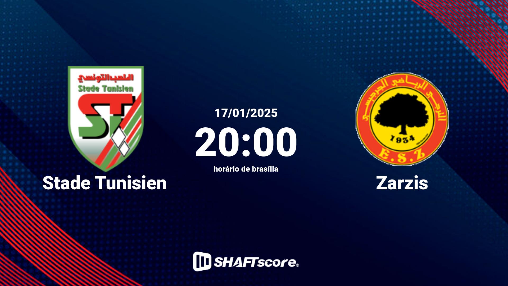 Estatísticas do jogo Stade Tunisien vs Zarzis 17.01 20:00