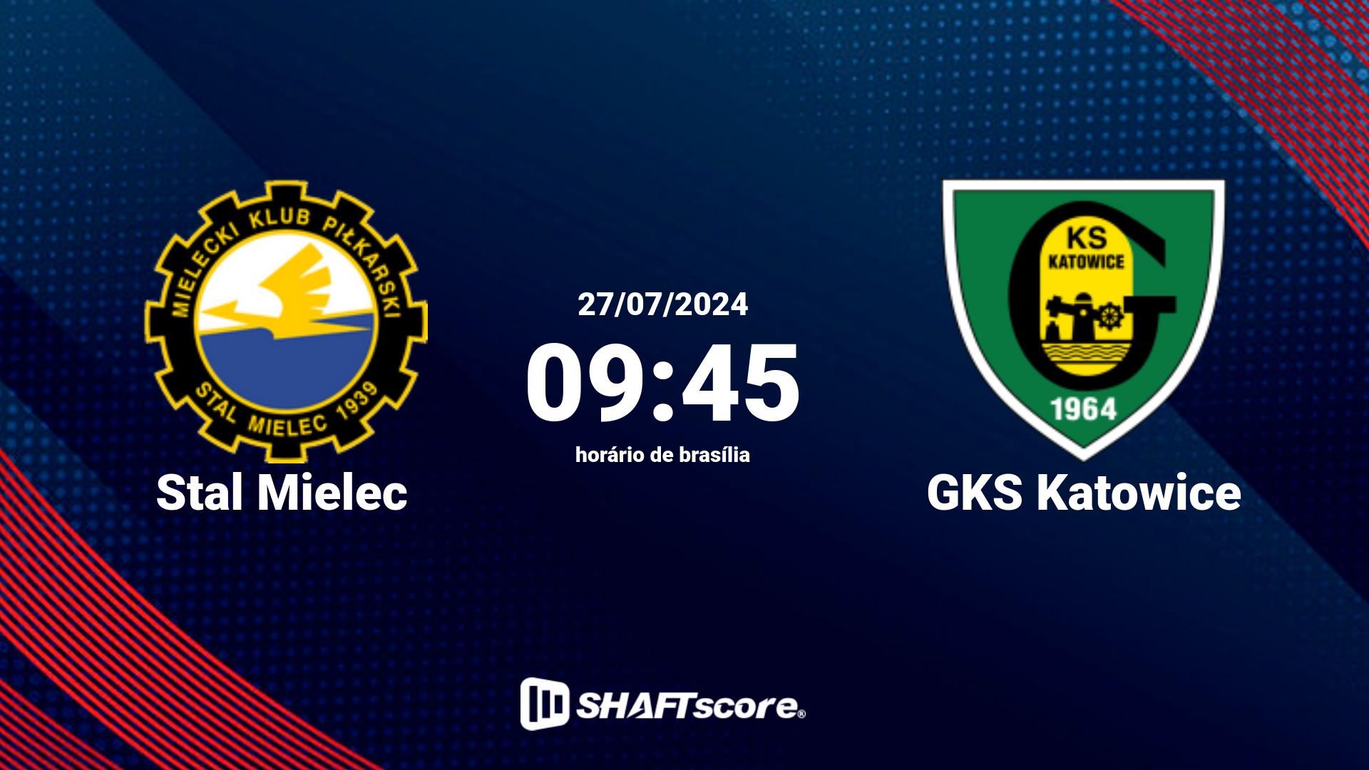 Estatísticas do jogo Stal Mielec vs GKS Katowice 27.07 09:45