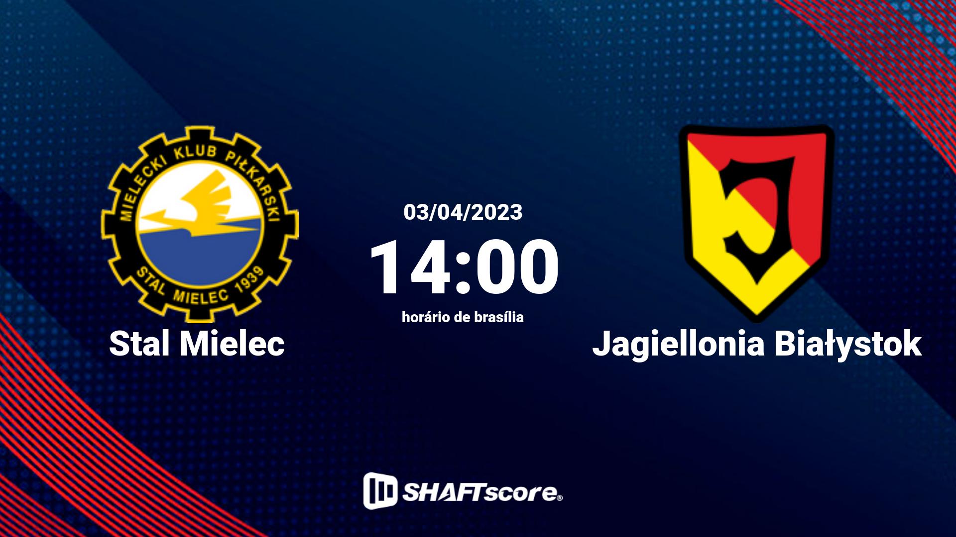 Estatísticas do jogo Stal Mielec vs Jagiellonia Białystok 03.04 14:00