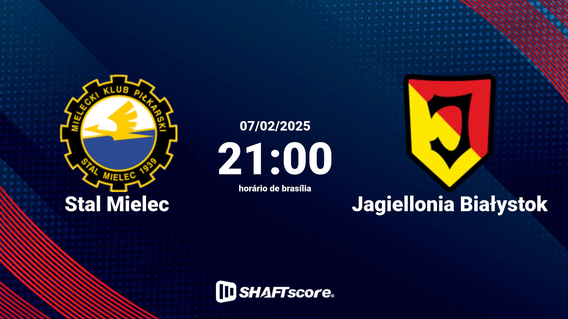 Estatísticas do jogo Stal Mielec vs Jagiellonia Białystok 07.02 21:00