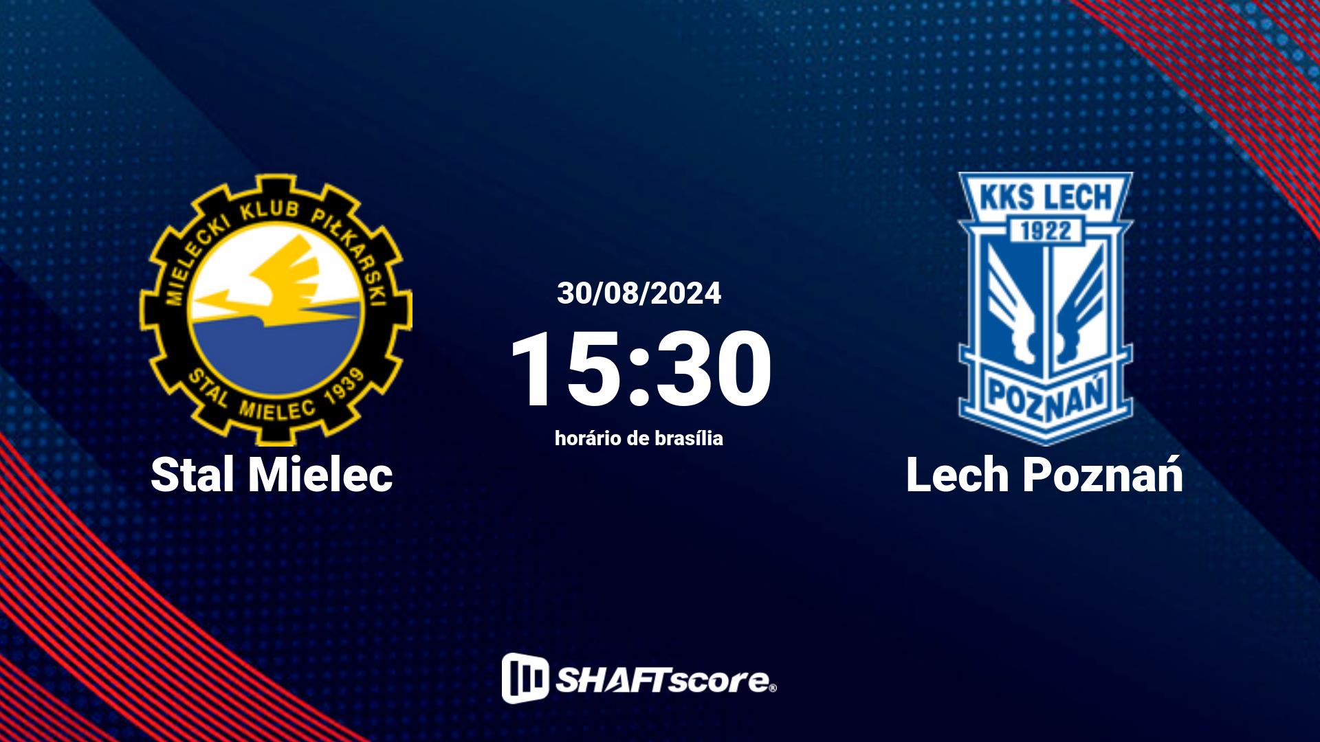 Estatísticas do jogo Stal Mielec vs Lech Poznań 30.08 15:30