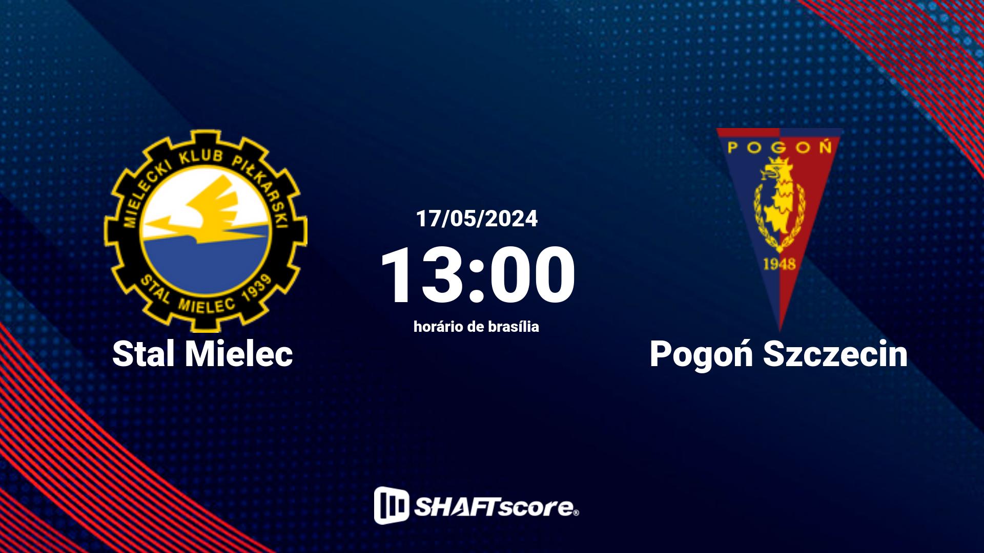 Estatísticas do jogo Stal Mielec vs Pogoń Szczecin 17.05 13:00