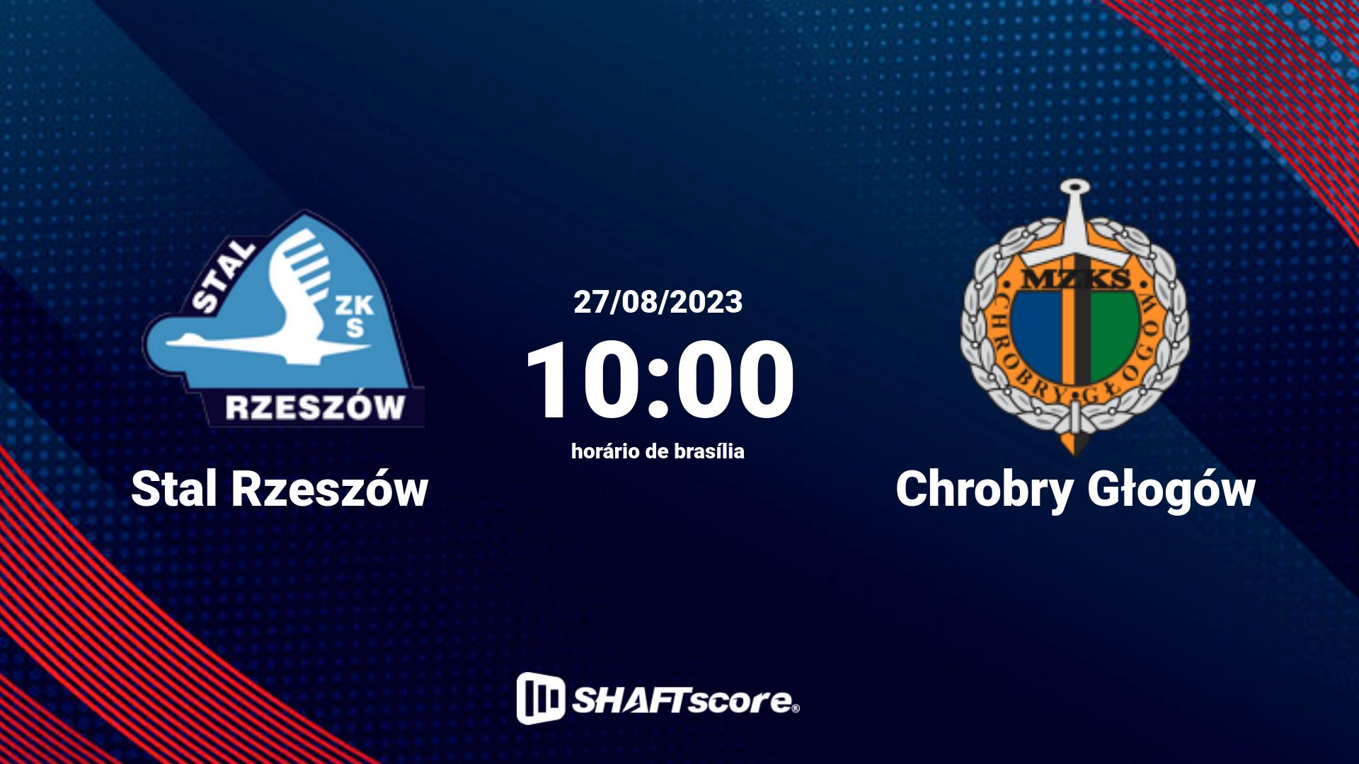 Estatísticas do jogo Stal Rzeszów vs Chrobry Głogów 27.08 10:00