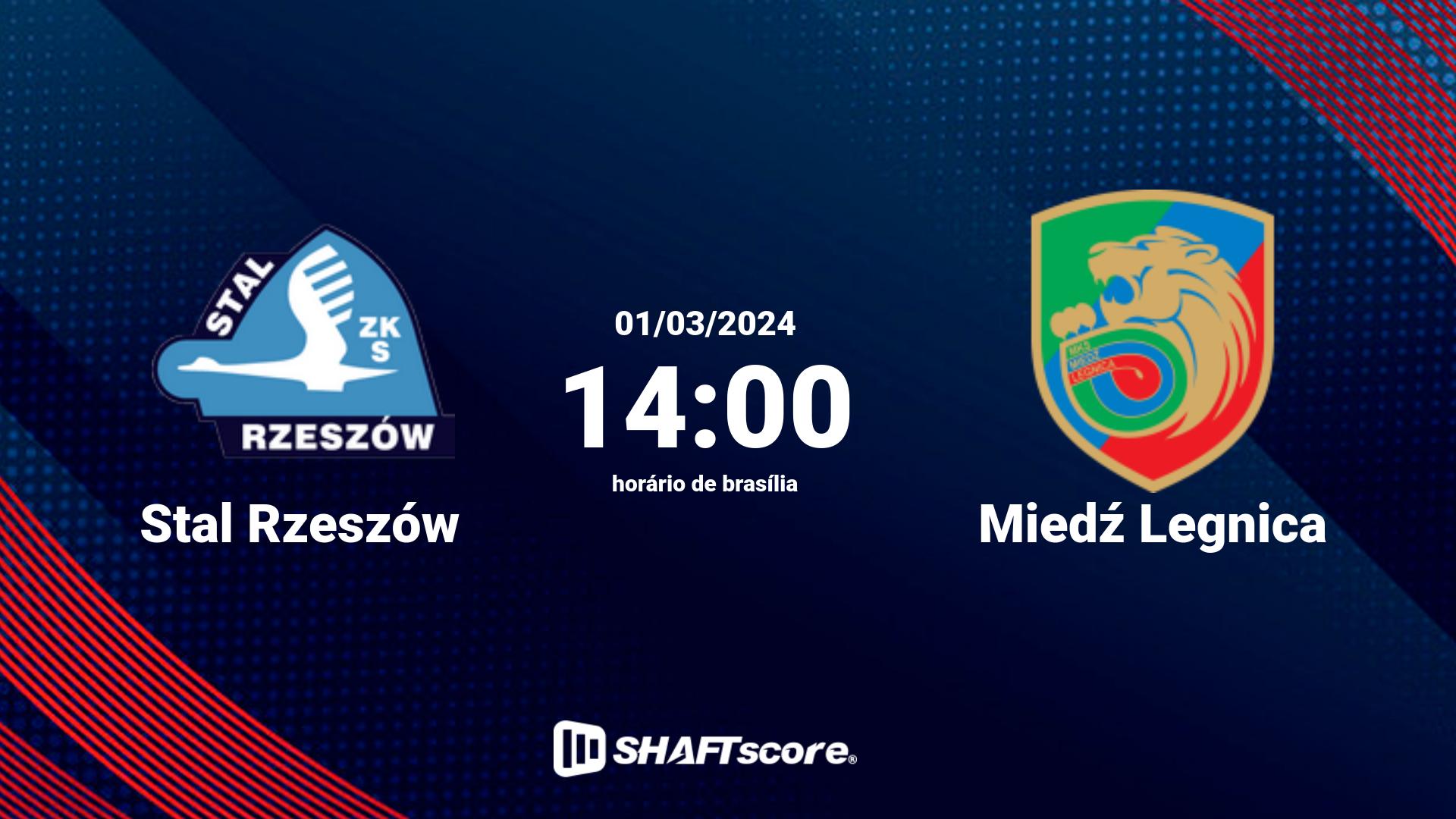 Estatísticas do jogo Stal Rzeszów vs Miedź Legnica 01.03 14:00