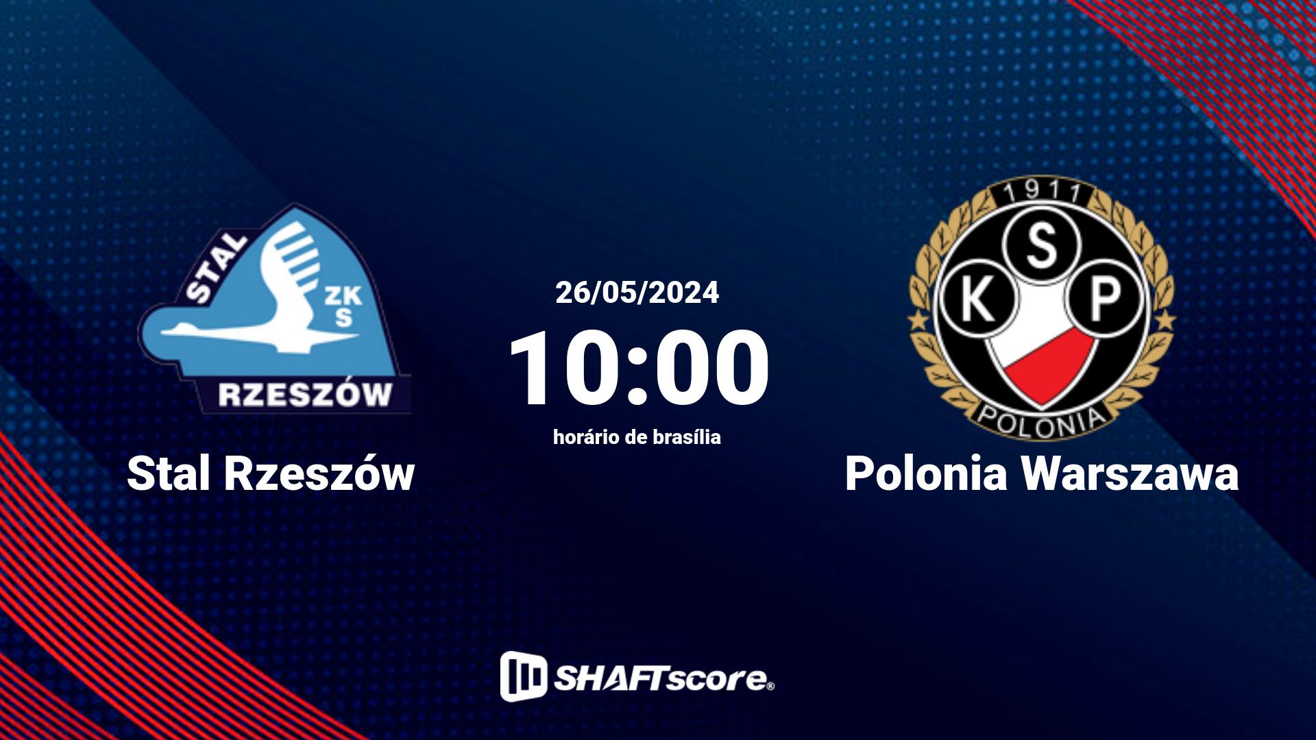 Estatísticas do jogo Stal Rzeszów vs Polonia Warszawa 26.05 10:00