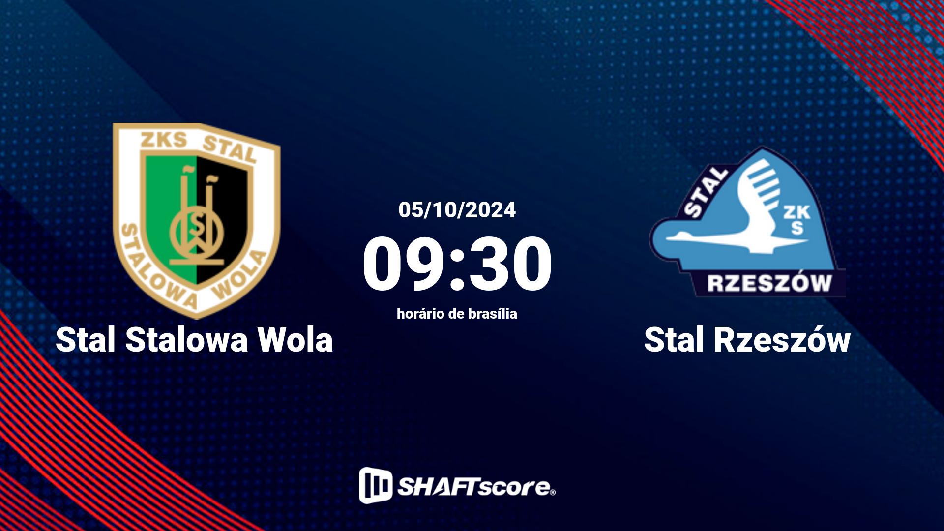 Estatísticas do jogo Stal Stalowa Wola vs Stal Rzeszów 05.10 09:30