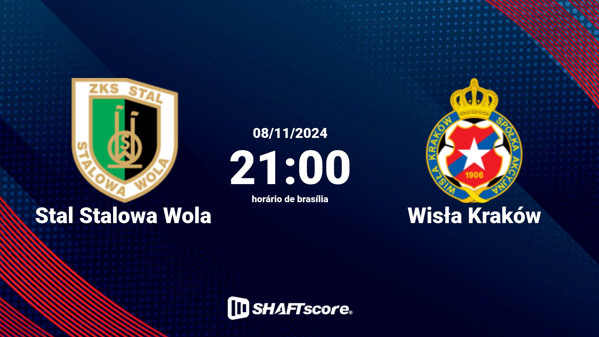 Estatísticas do jogo Stal Stalowa Wola vs Wisła Kraków 08.11 21:00