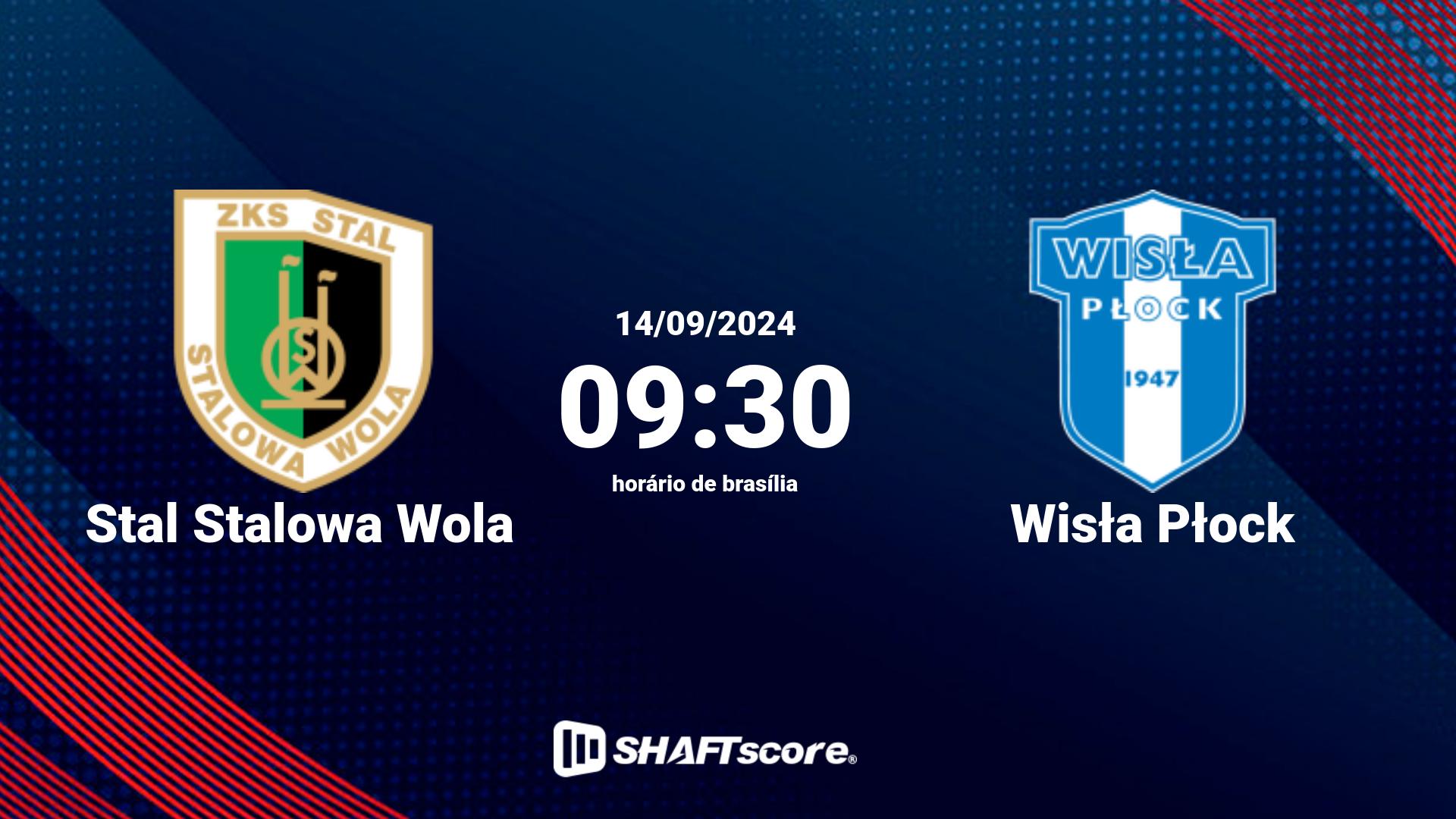 Estatísticas do jogo Stal Stalowa Wola vs Wisła Płock 14.09 09:30