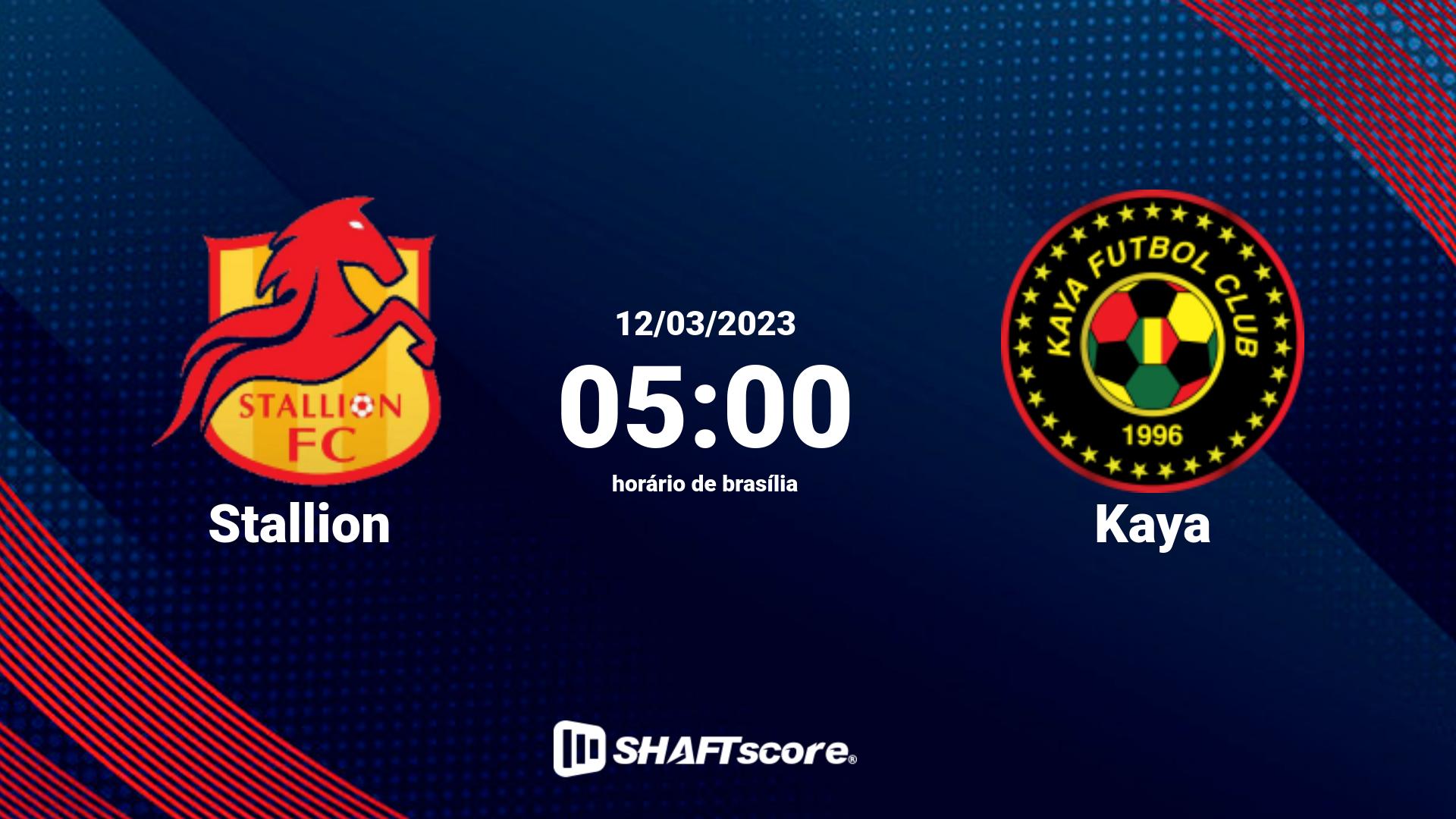 Estatísticas do jogo Stallion vs Kaya 12.03 05:00