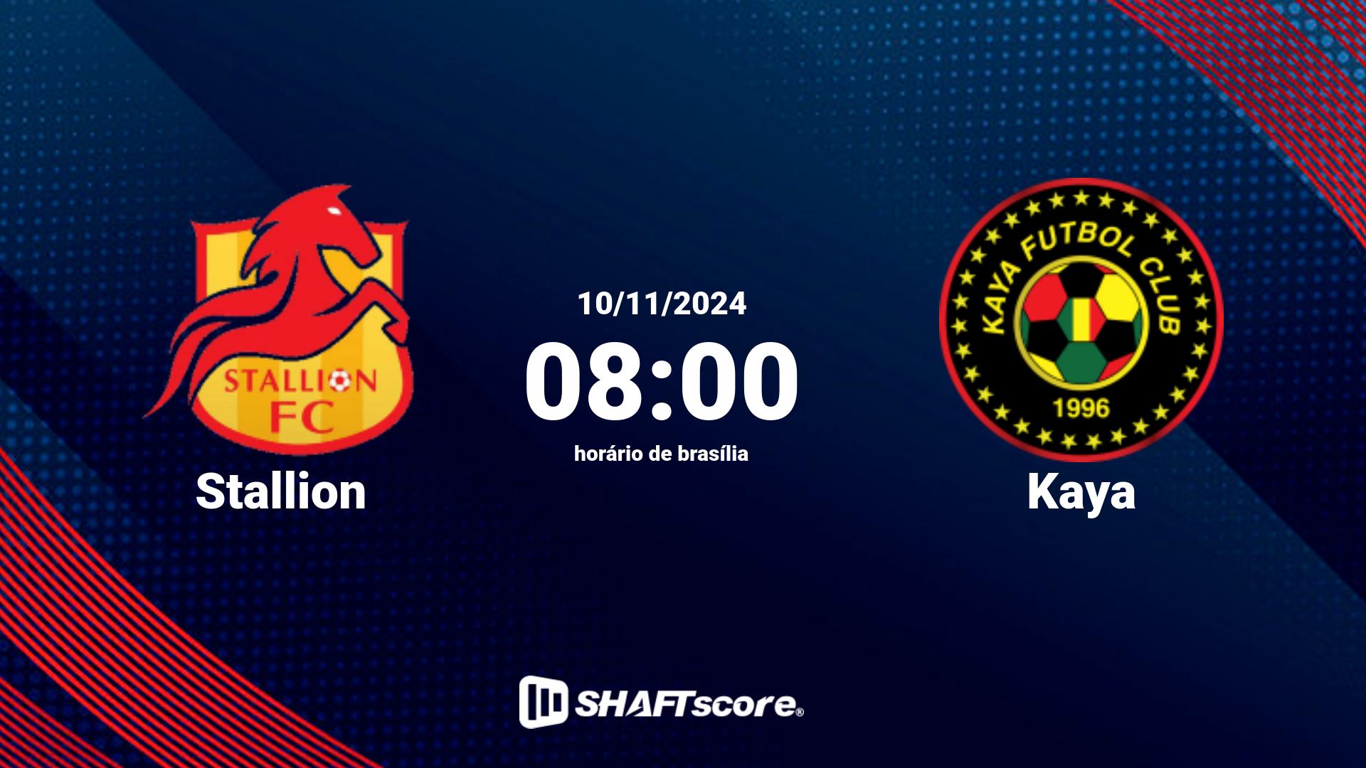 Estatísticas do jogo Stallion vs Kaya 10.11 08:00