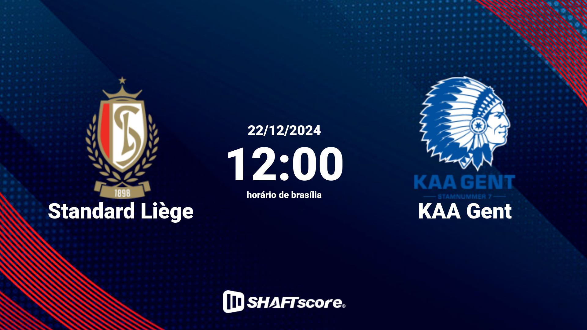 Estatísticas do jogo Standard Liège vs KAA Gent 22.12 12:00