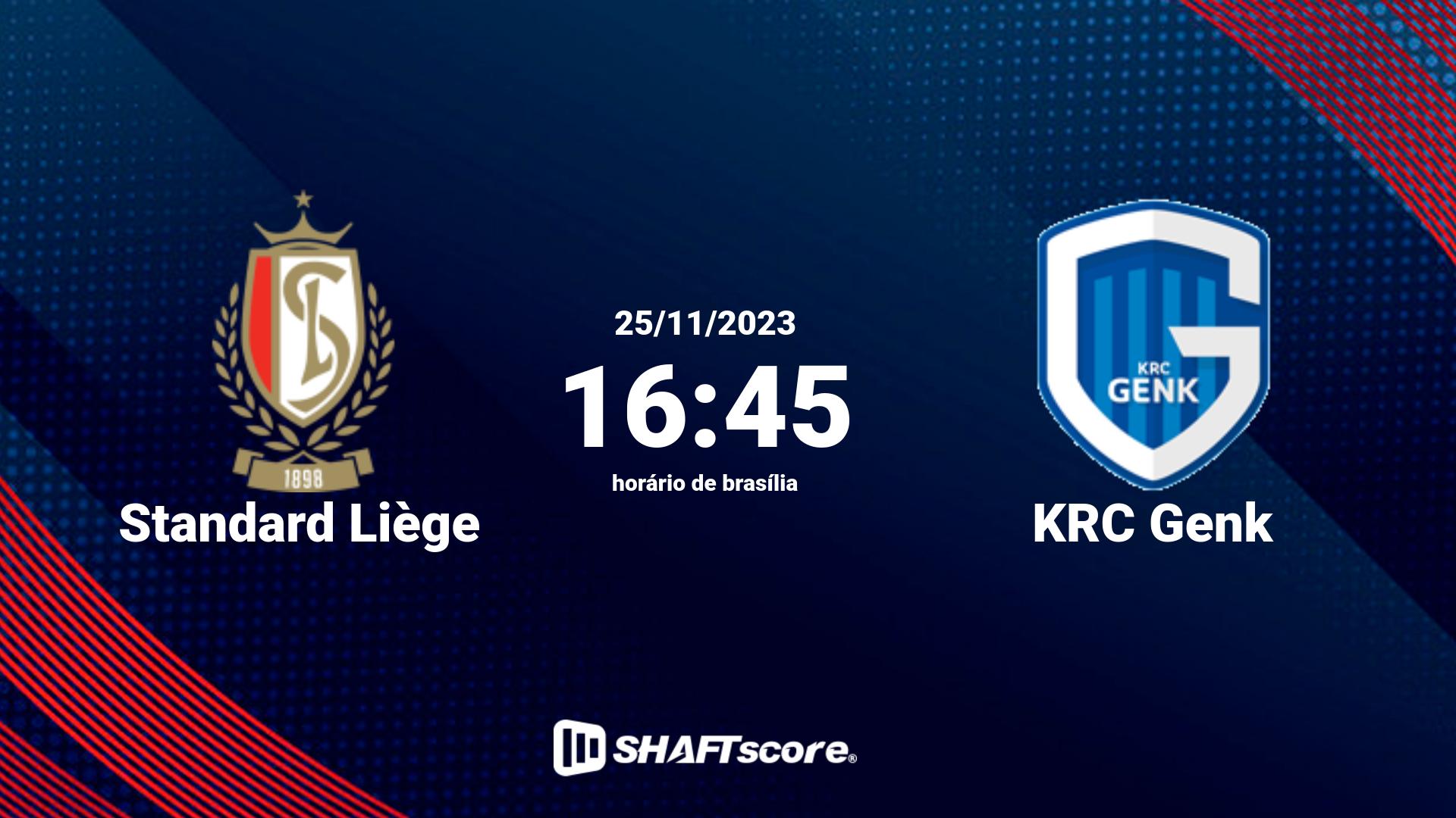 Estatísticas do jogo Standard Liège vs KRC Genk 25.11 16:45