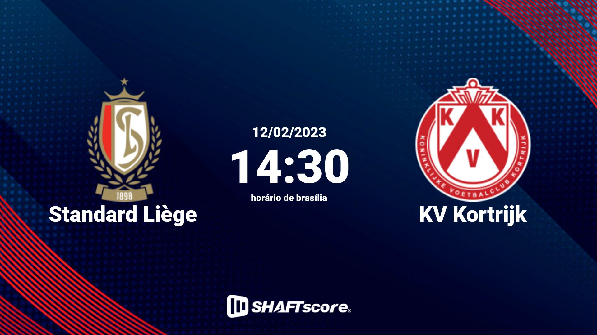 Estatísticas do jogo Standard Liège vs KV Kortrijk 12.02 14:30