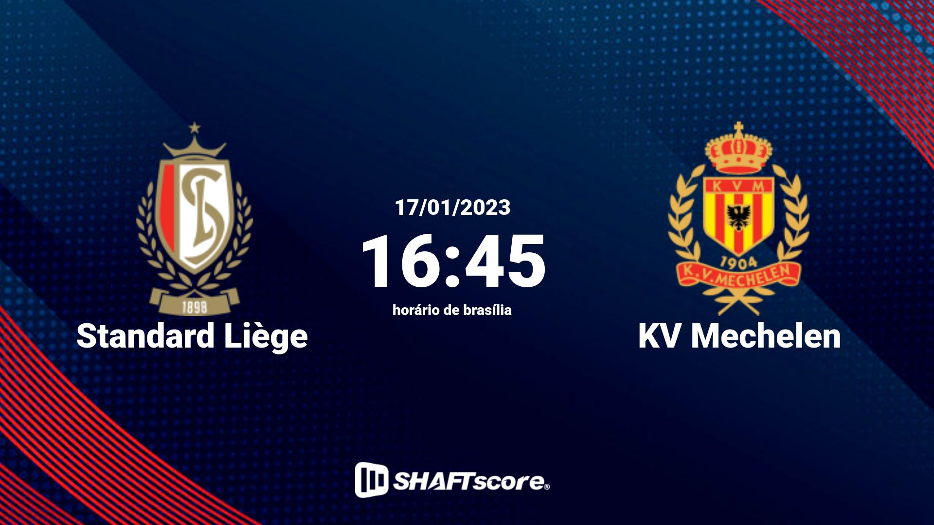 Estatísticas do jogo Standard Liège vs KV Mechelen 17.01 16:45