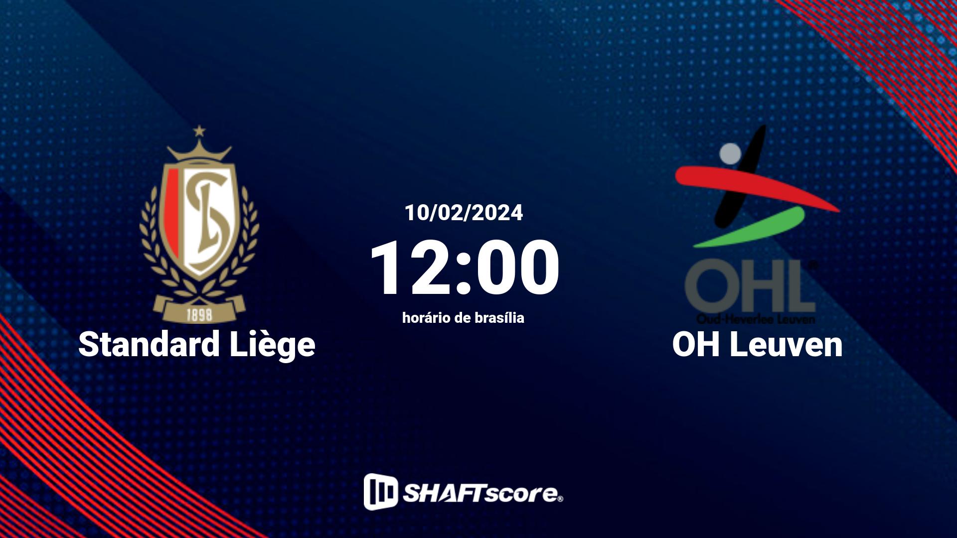 Estatísticas do jogo Standard Liège vs OH Leuven 10.02 12:00