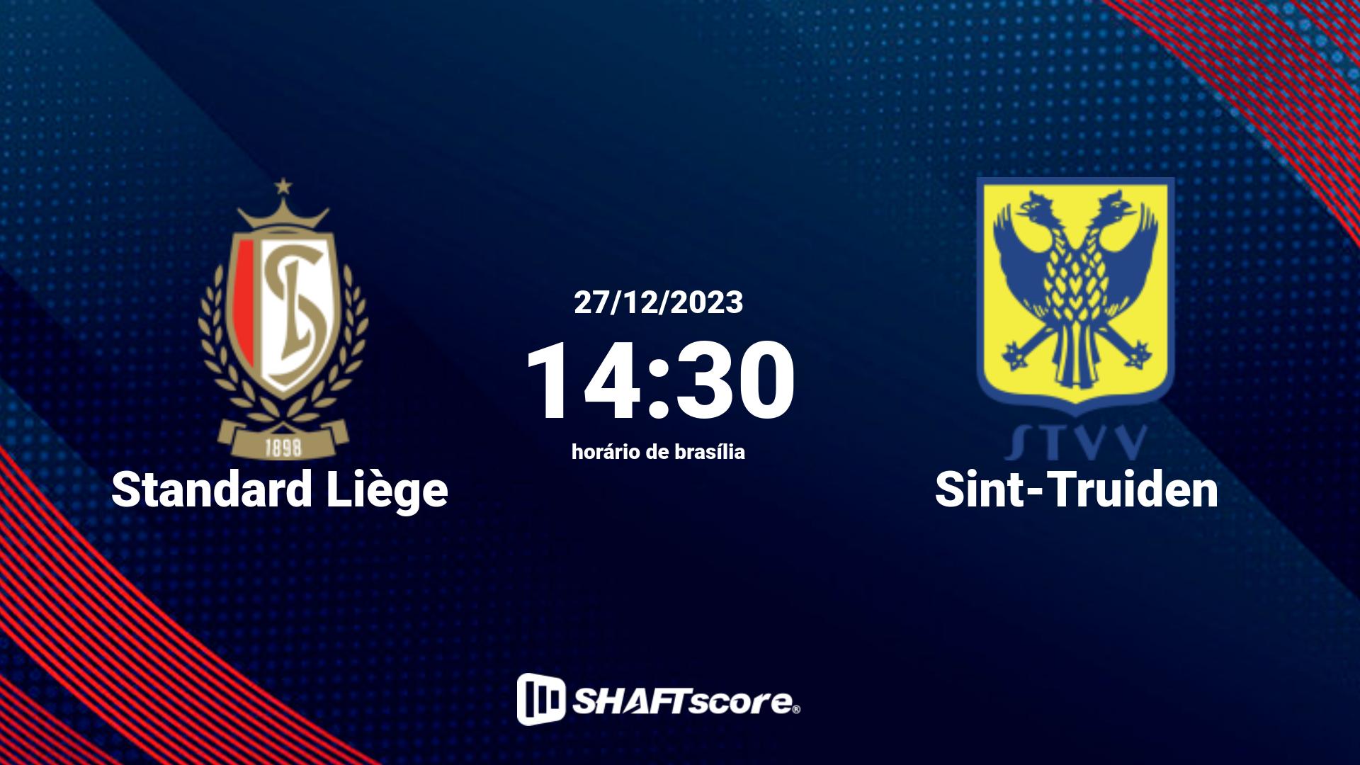 Estatísticas do jogo Standard Liège vs Sint-Truiden 27.12 14:30