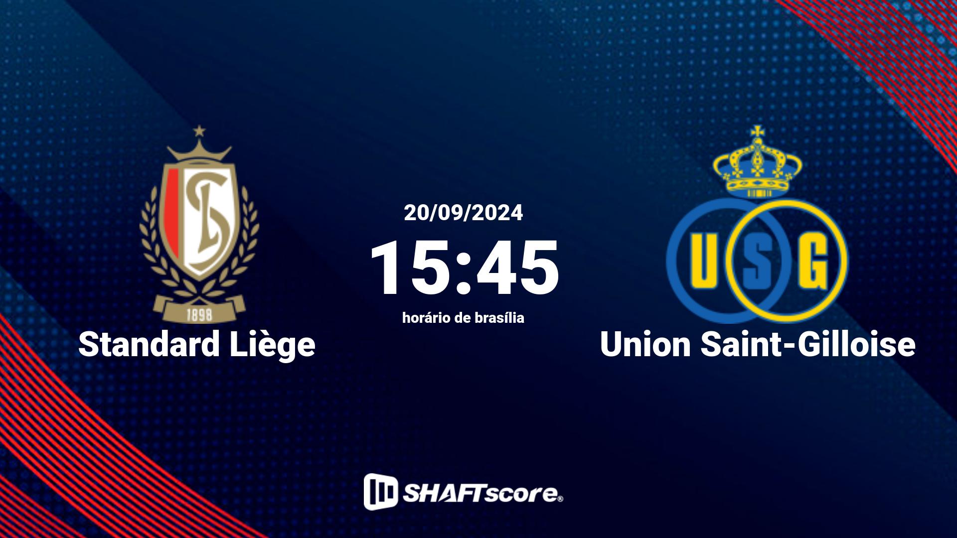 Estatísticas do jogo Standard Liège vs Union Saint-Gilloise 20.09 15:45