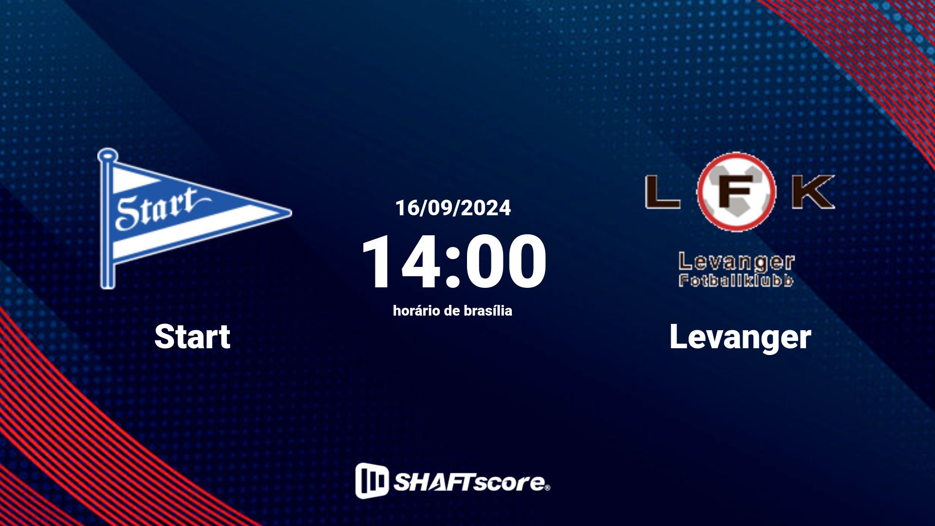 Estatísticas do jogo Start vs Levanger 16.09 14:00