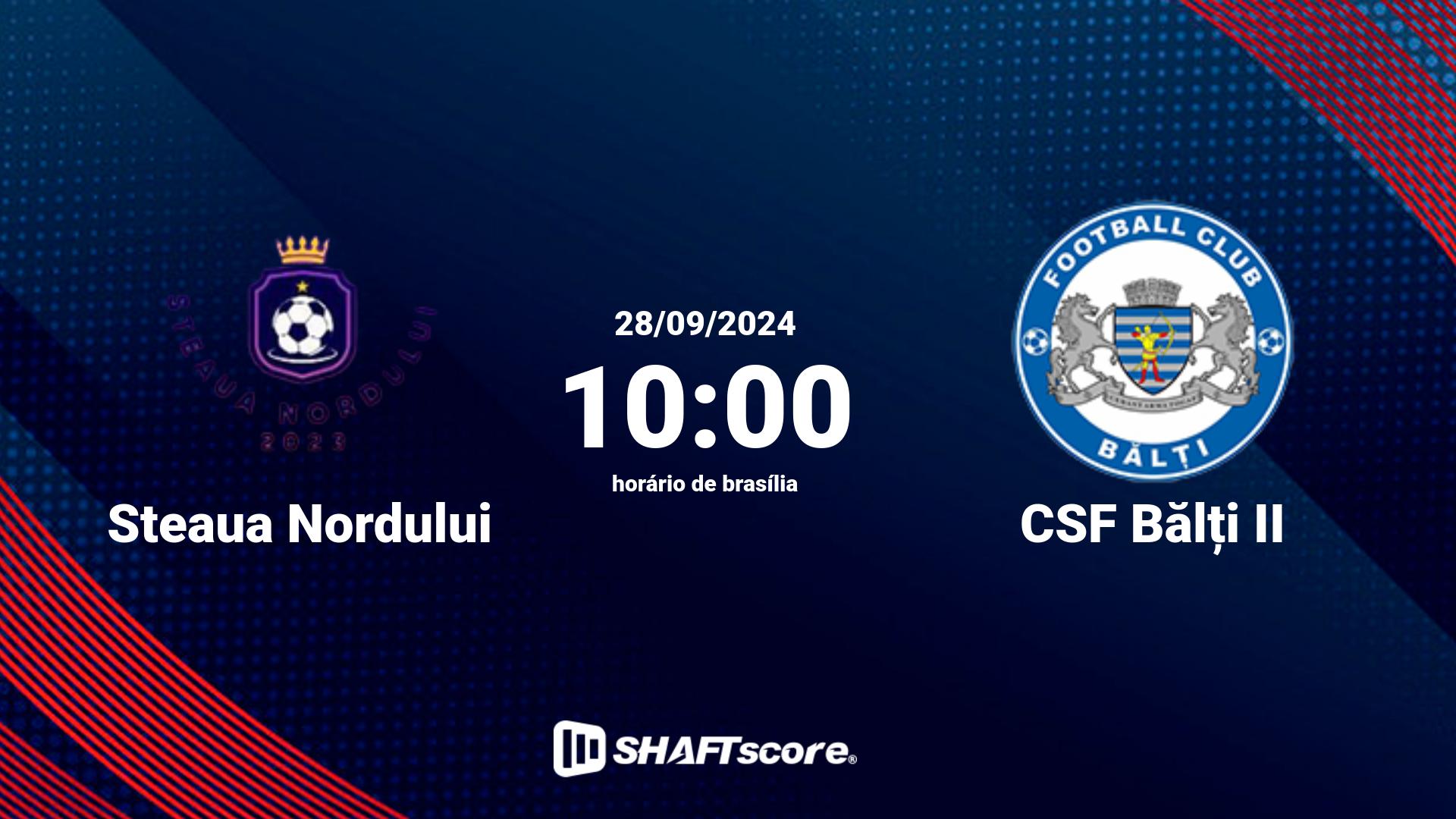 Estatísticas do jogo Steaua Nordului vs CSF Bălți II 28.09 10:00