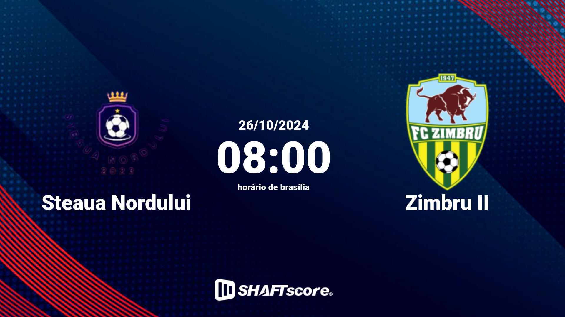 Estatísticas do jogo Steaua Nordului vs Zimbru II 26.10 08:00