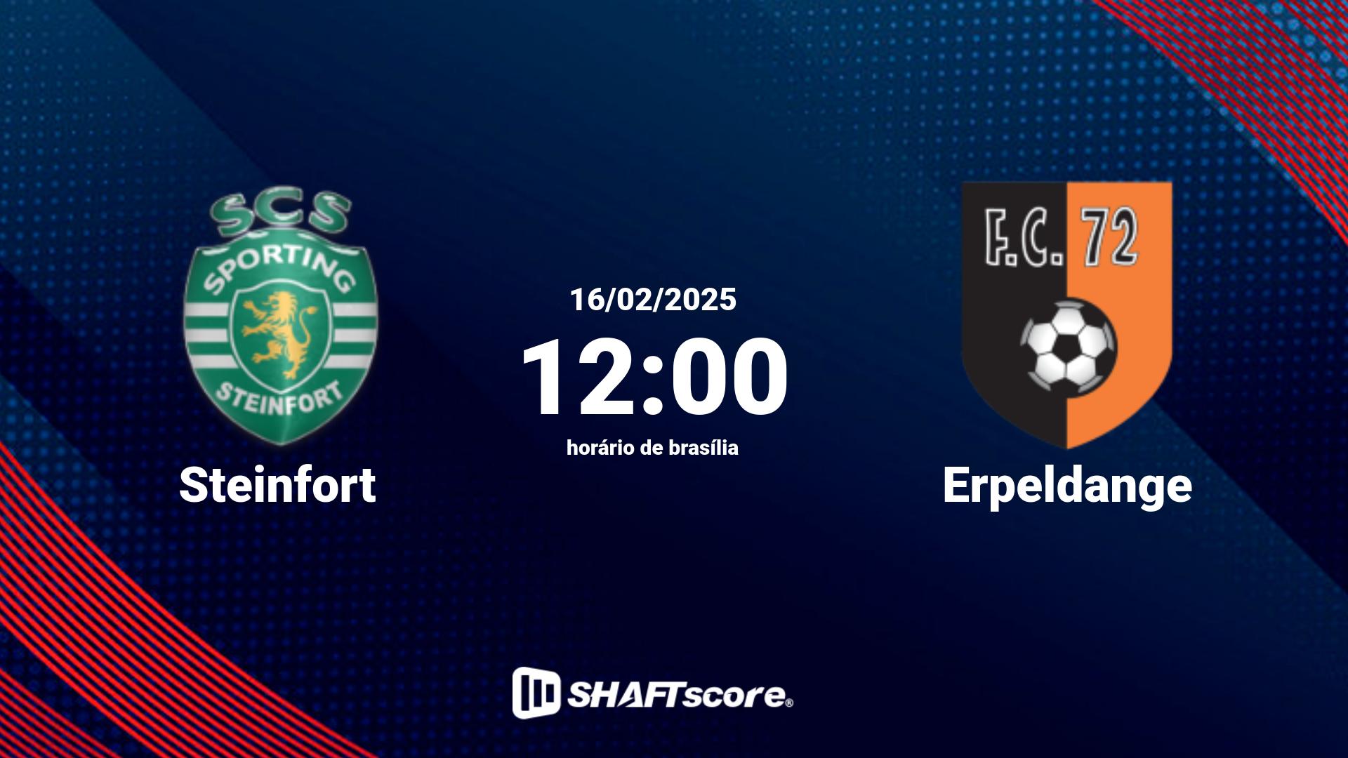 Estatísticas do jogo Steinfort vs Erpeldange 16.02 12:00