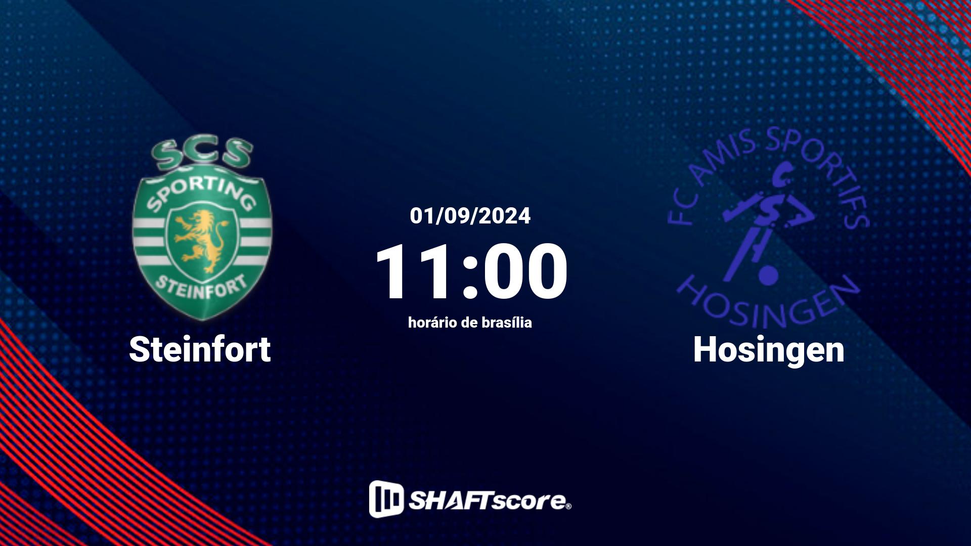 Estatísticas do jogo Steinfort vs Hosingen 01.09 11:00