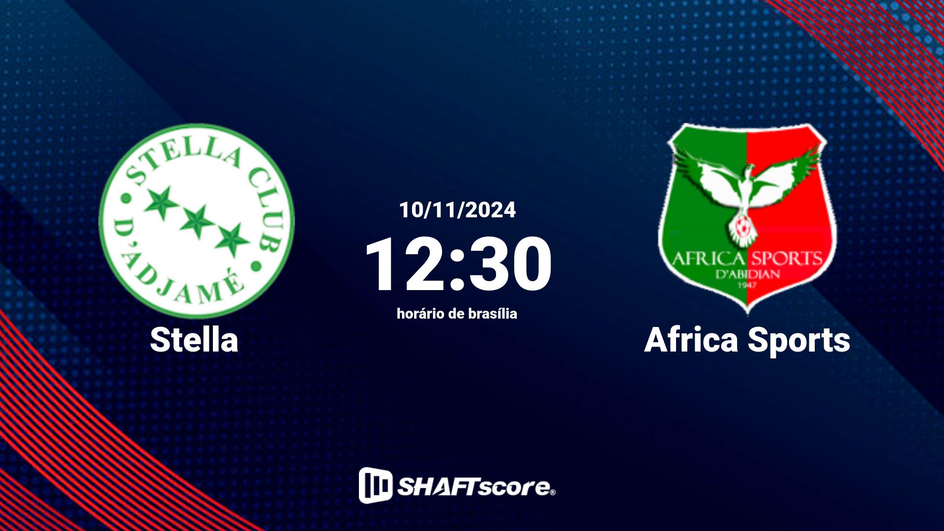 Estatísticas do jogo Stella vs Africa Sports 10.11 12:30