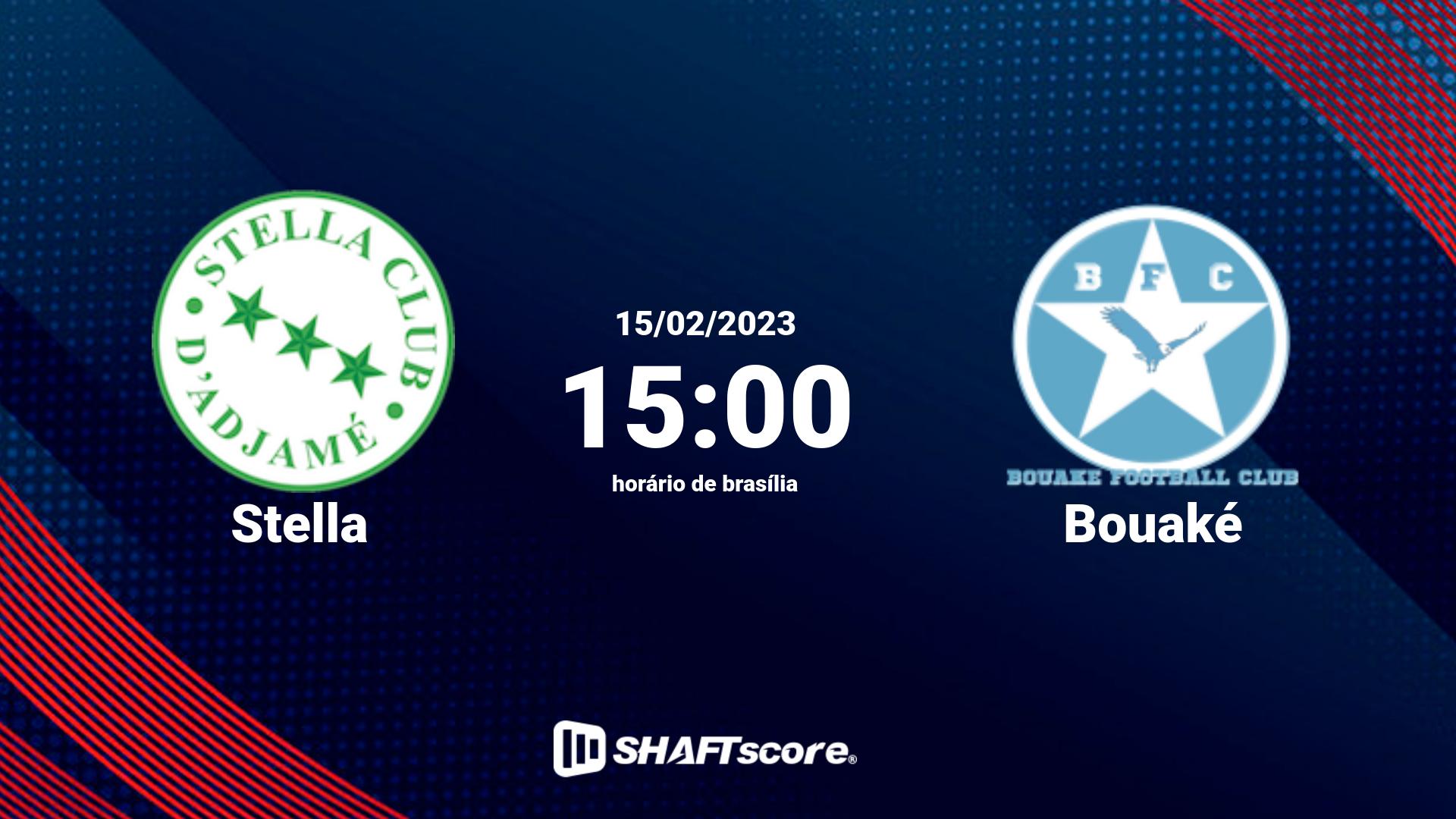 Estatísticas do jogo Stella vs Bouaké 15.02 15:00