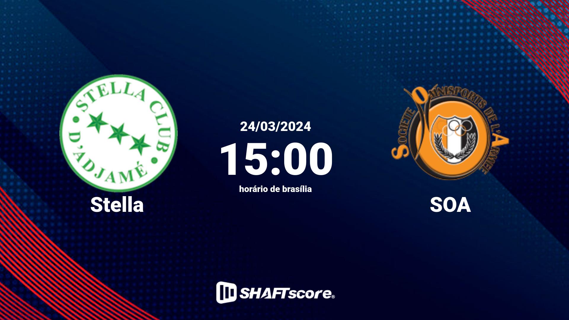 Estatísticas do jogo Stella vs SOA 24.03 15:00