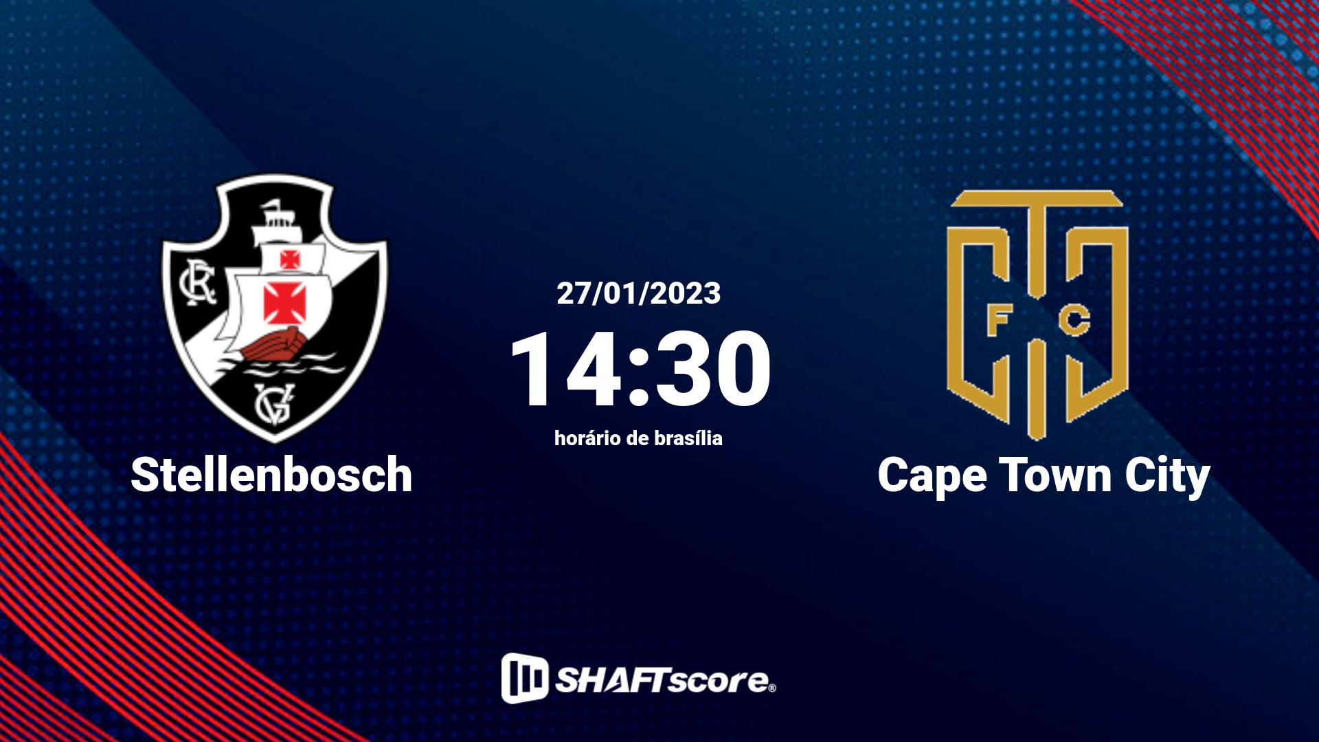 Estatísticas do jogo Stellenbosch vs Cape Town City 27.01 14:30