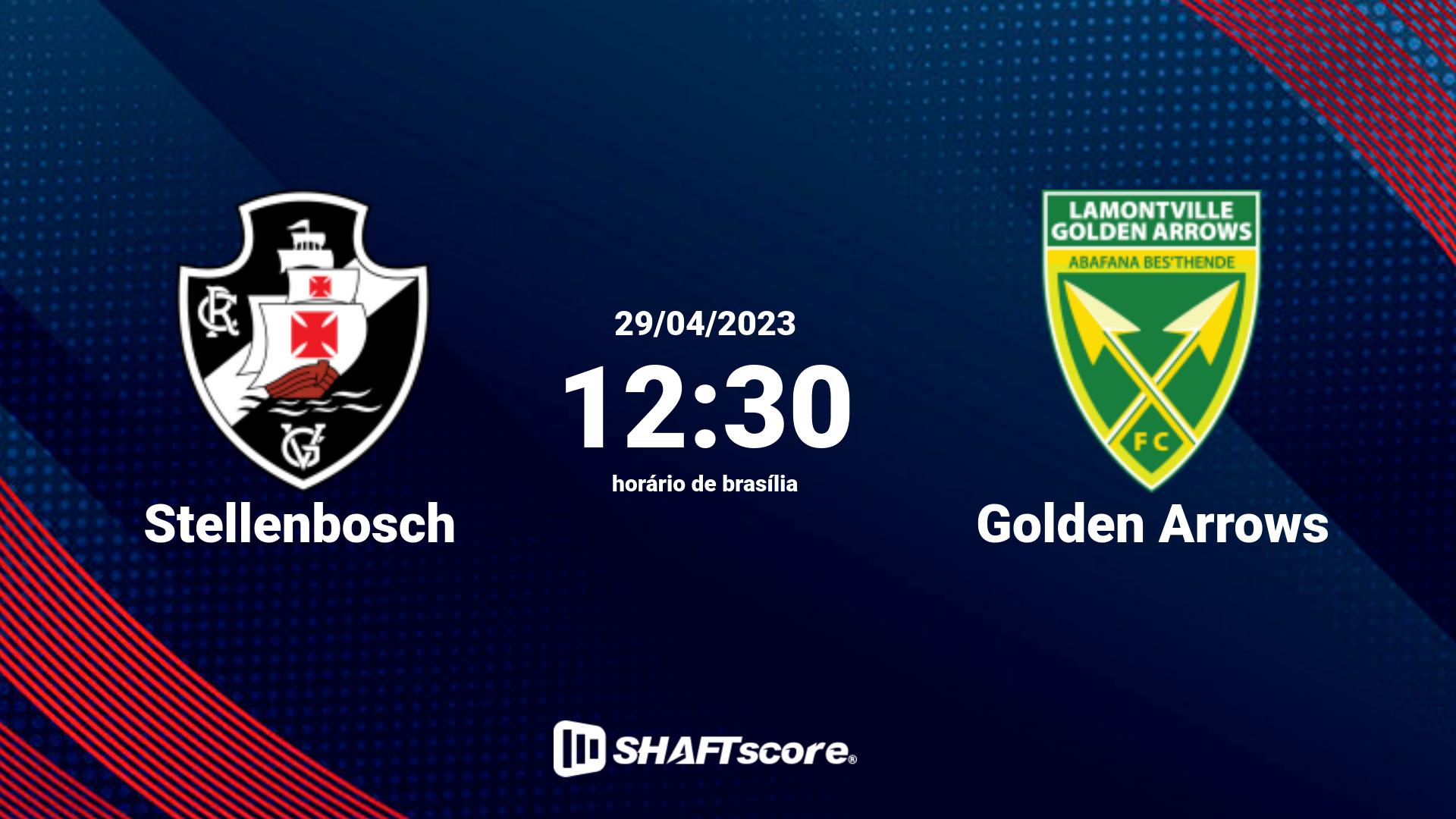 Estatísticas do jogo Stellenbosch vs Golden Arrows 29.04 12:30