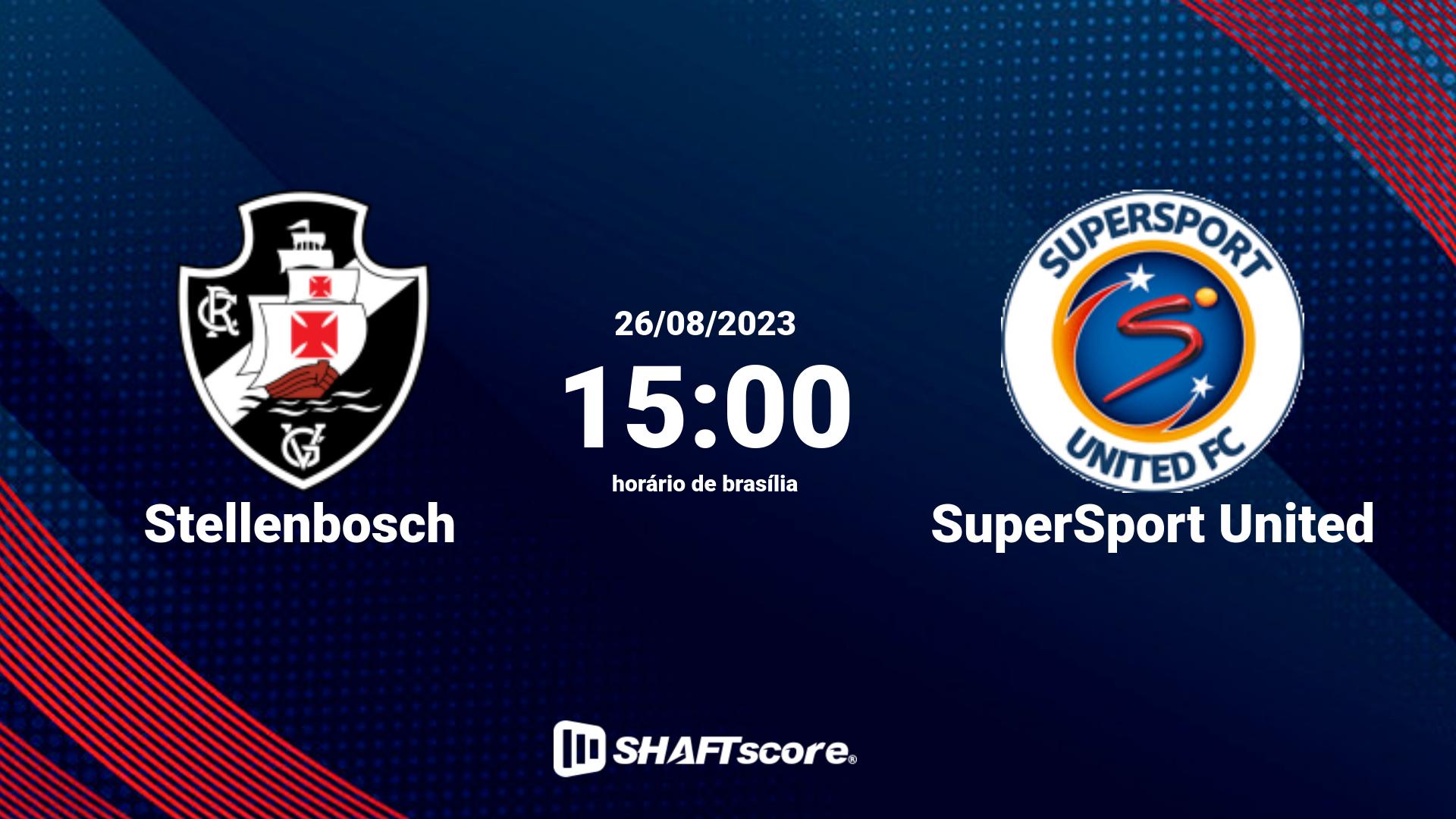 Estatísticas do jogo Stellenbosch vs SuperSport United 26.08 15:00