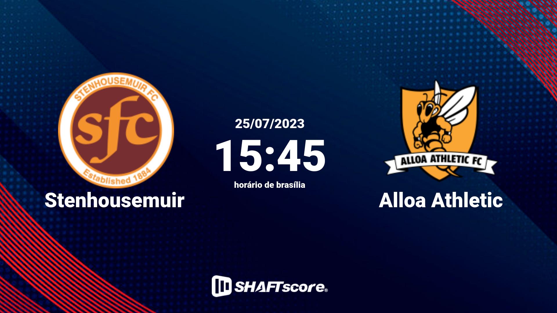 Estatísticas do jogo Stenhousemuir vs Alloa Athletic 25.07 15:45