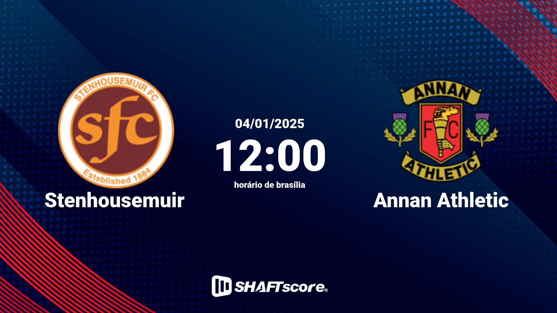 Estatísticas do jogo Stenhousemuir vs Annan Athletic 04.01 12:00