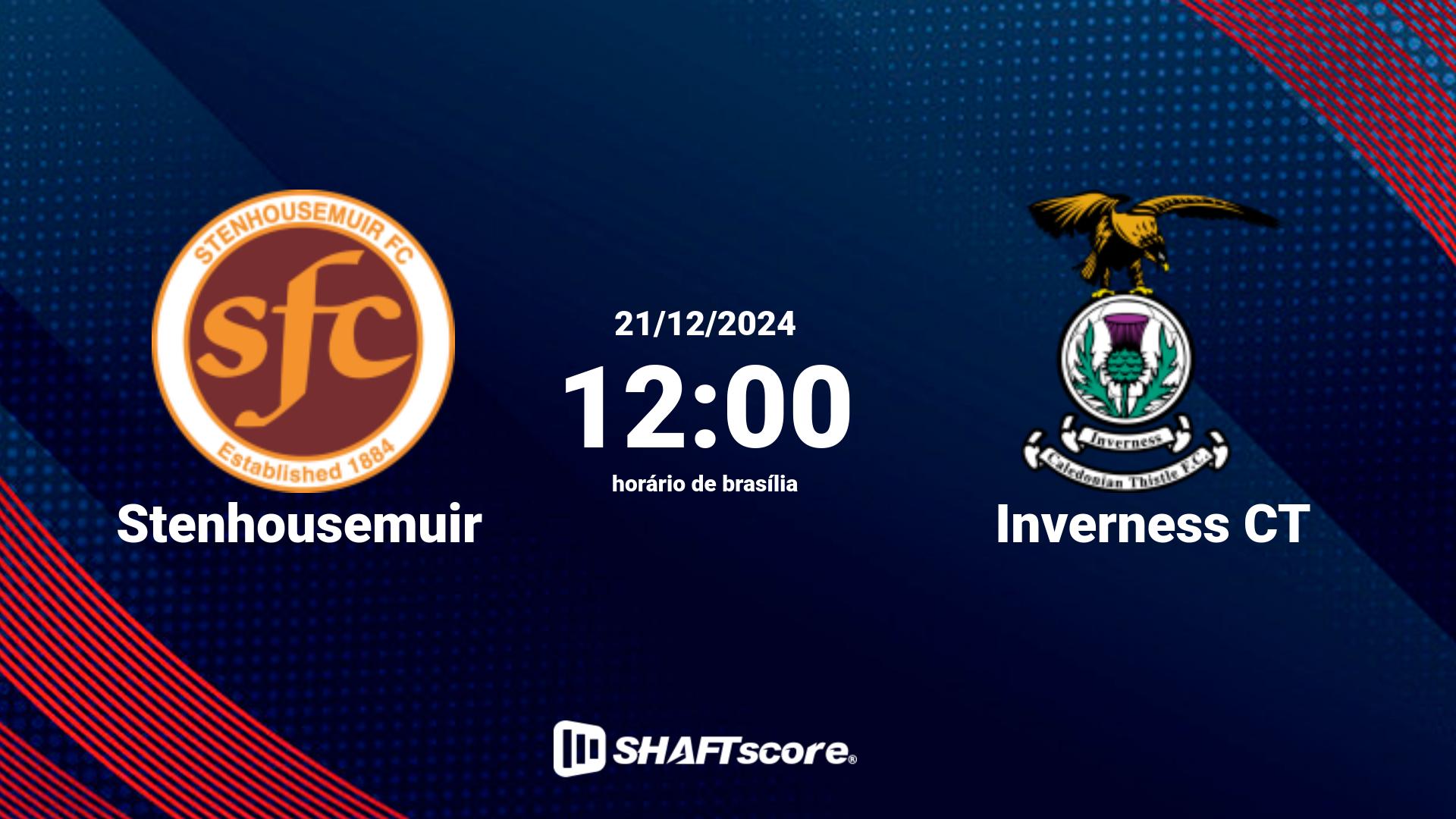 Estatísticas do jogo Stenhousemuir vs Inverness CT 21.12 12:00