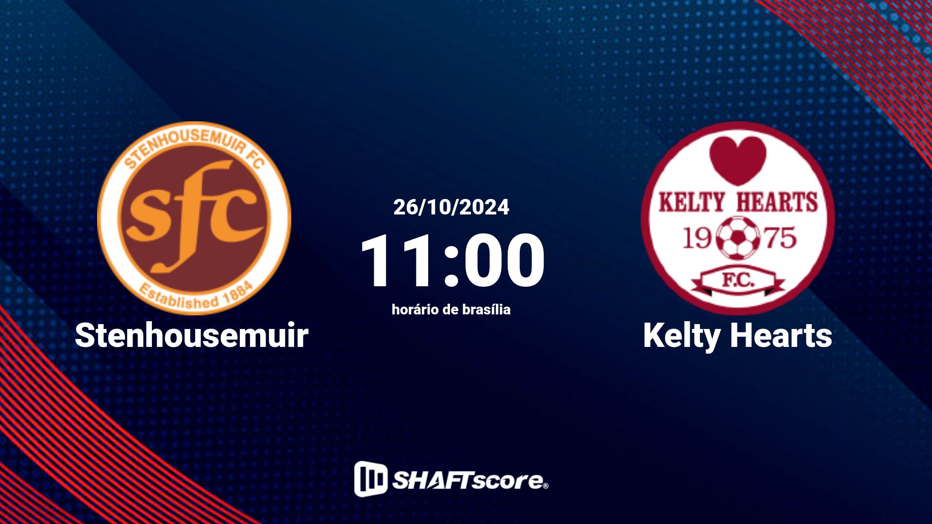 Estatísticas do jogo Stenhousemuir vs Kelty Hearts 26.10 11:00