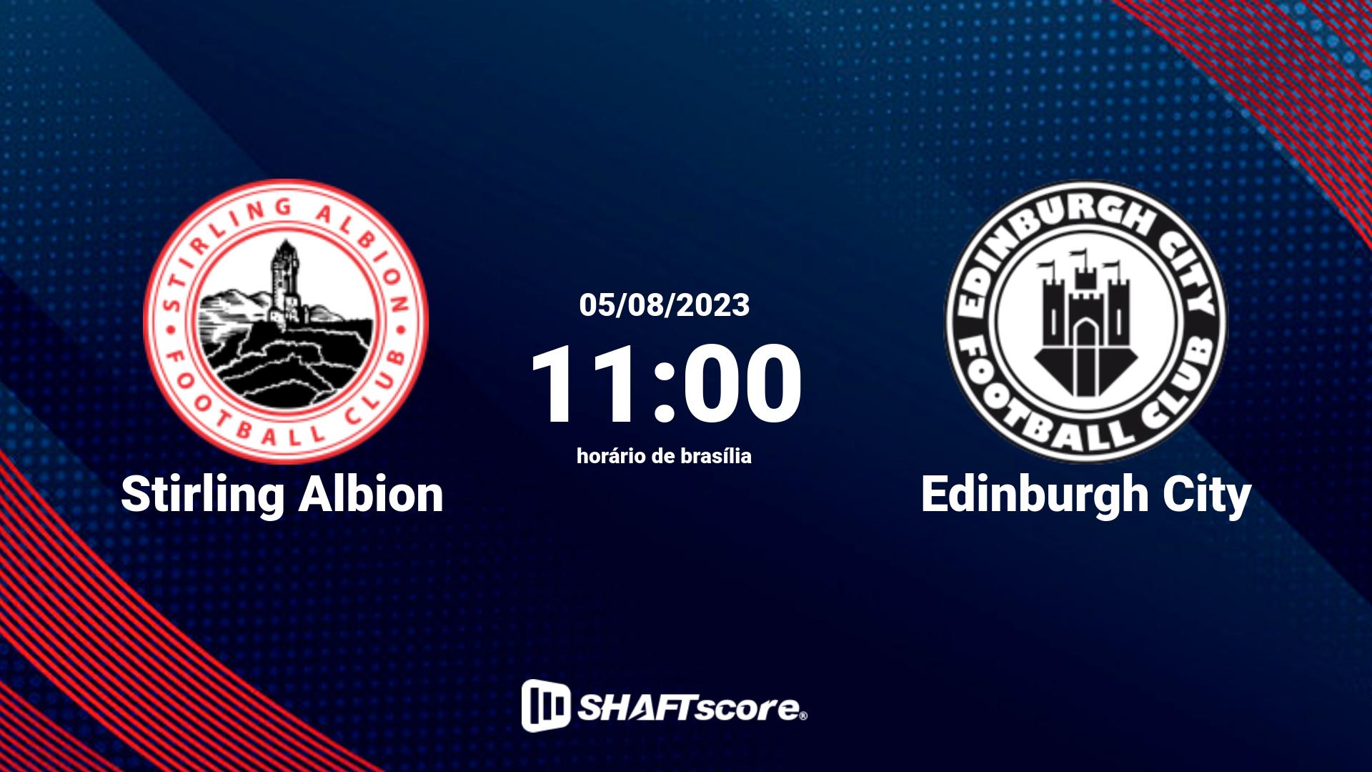 Estatísticas do jogo Stirling Albion vs Edinburgh City 05.08 11:00