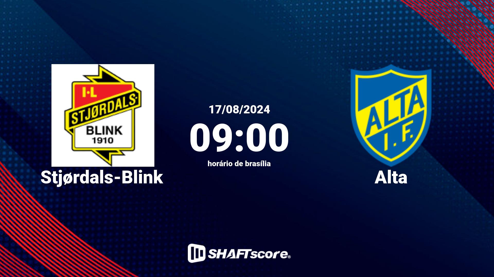 Estatísticas do jogo Stjørdals-Blink vs Alta 17.08 09:00