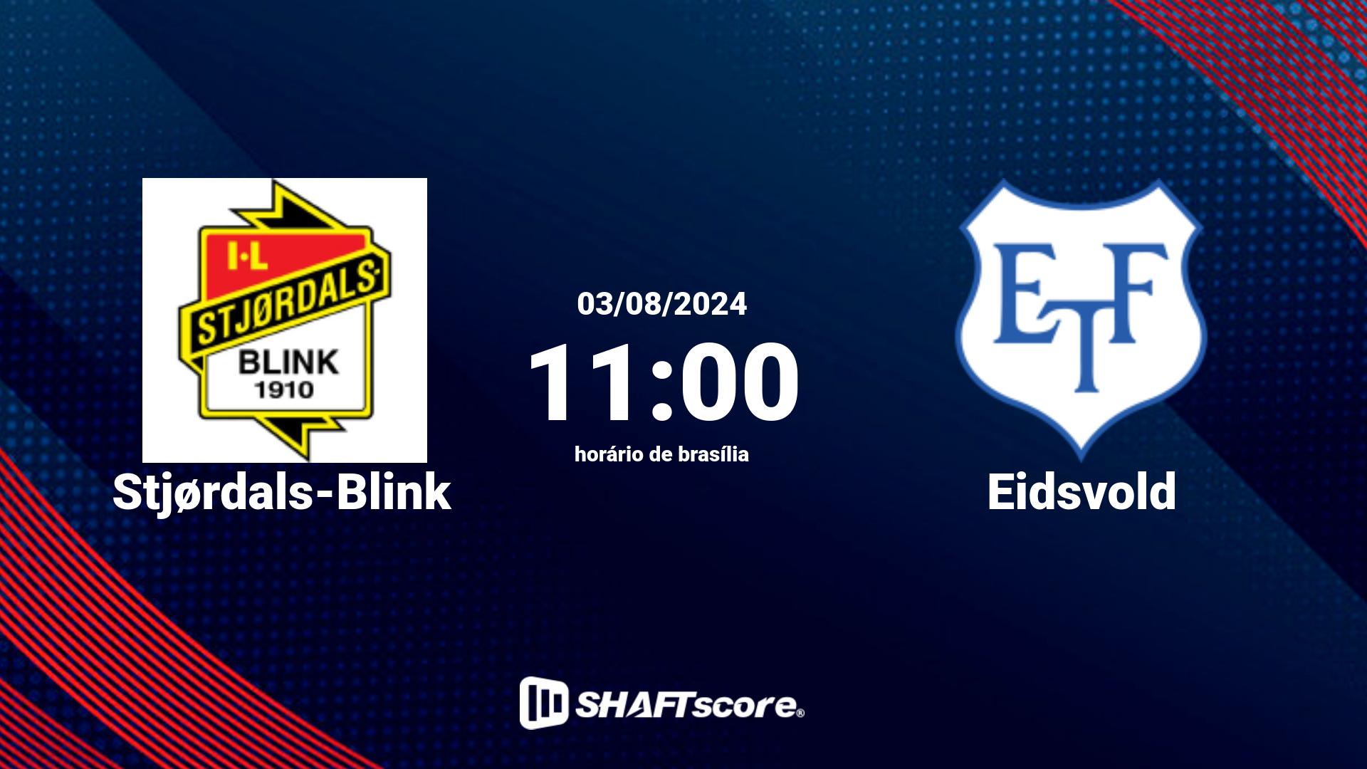 Estatísticas do jogo Stjørdals-Blink vs Eidsvold 03.08 11:00