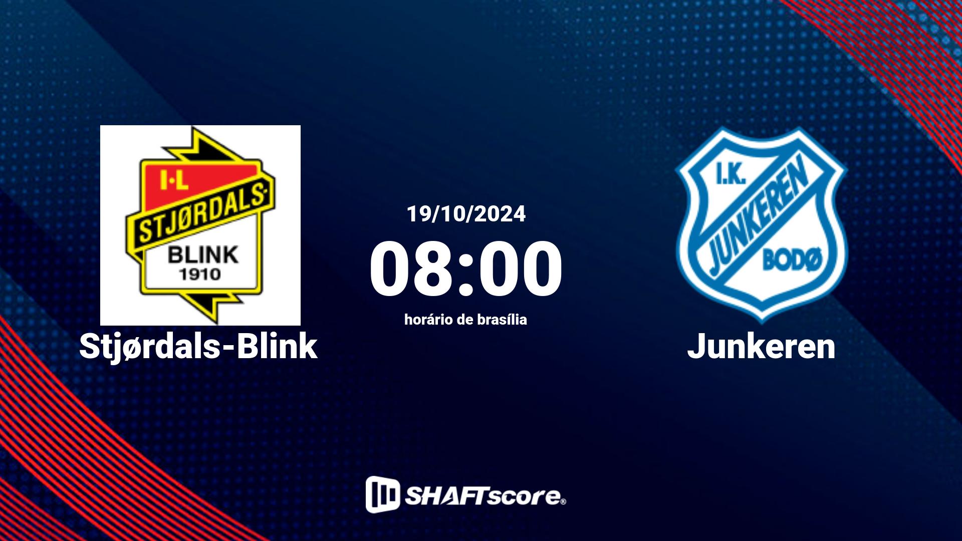 Estatísticas do jogo Stjørdals-Blink vs Junkeren 19.10 08:00