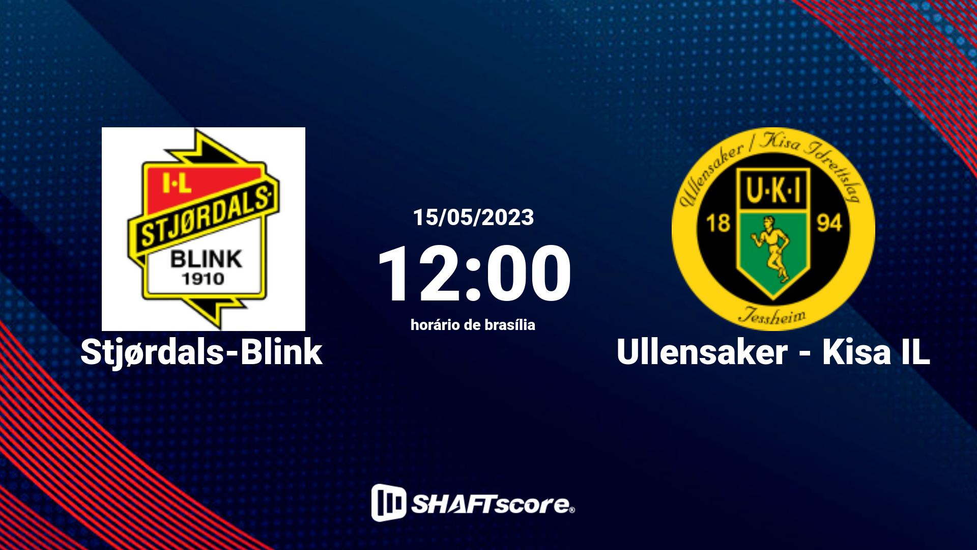 Estatísticas do jogo Stjørdals-Blink vs Ullensaker - Kisa IL 15.05 12:00