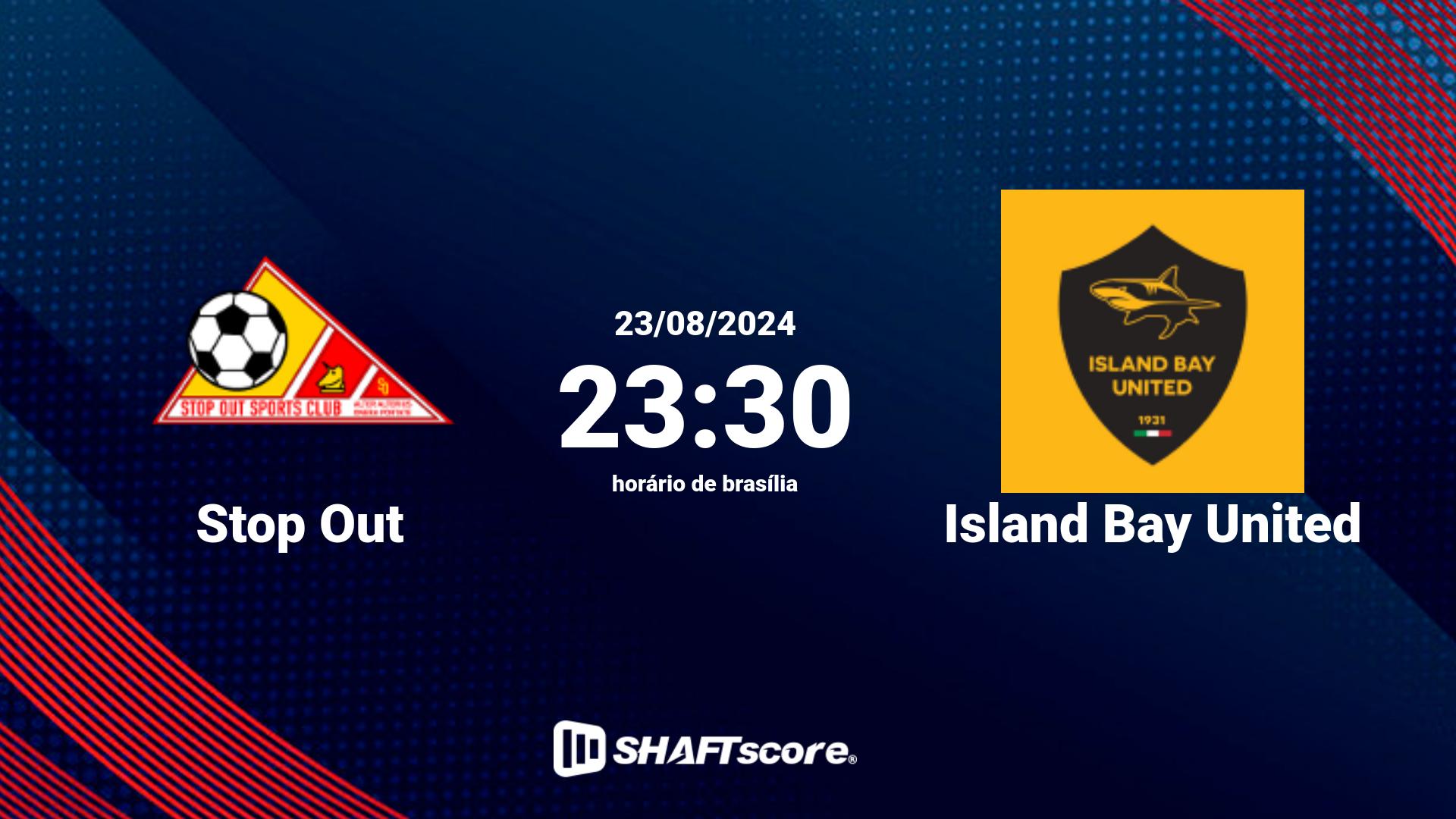 Estatísticas do jogo Stop Out vs Island Bay United 23.08 23:30